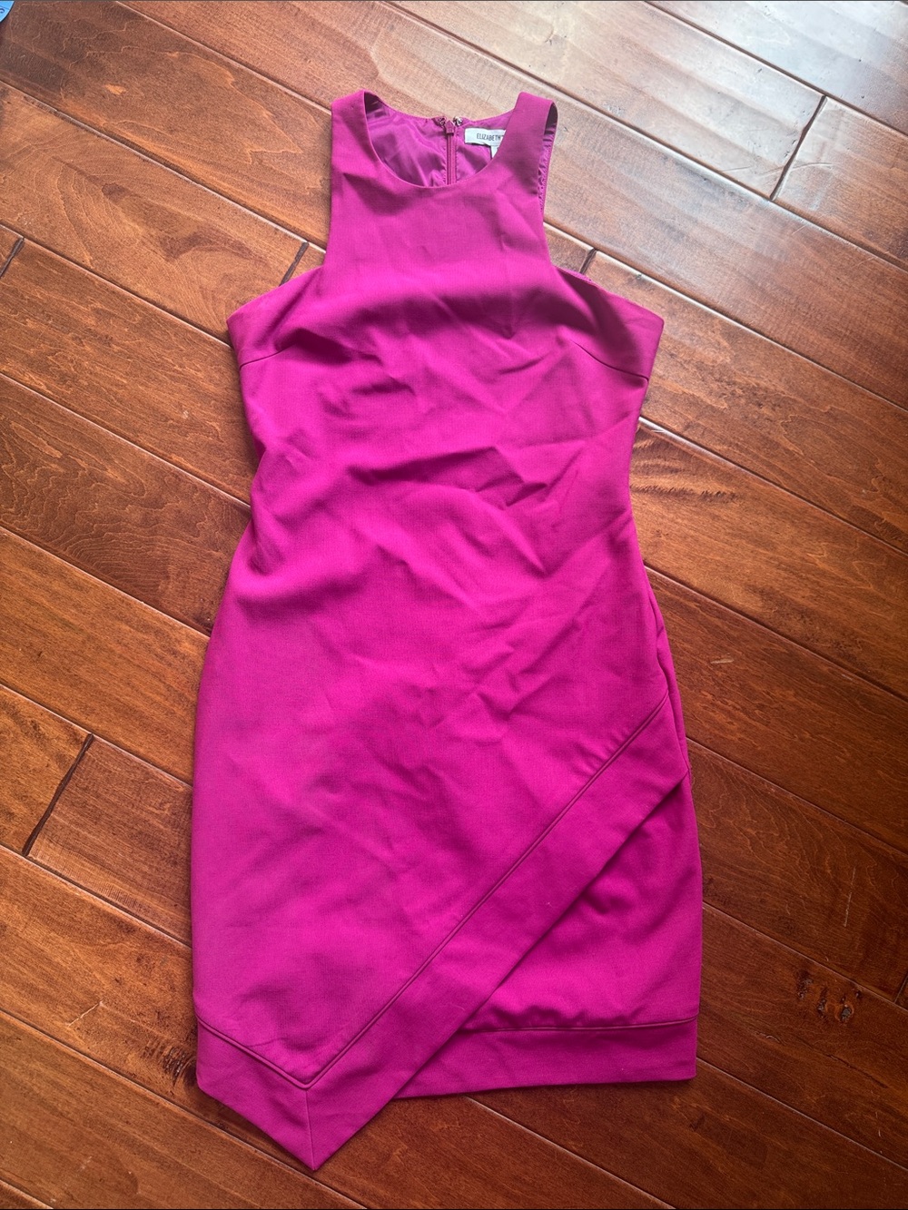 Elizabeth and James Fuchsia Sleeveless Sheath Dress